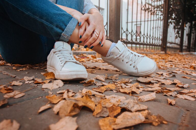 Comfortable travel shoes worn for a day of walking