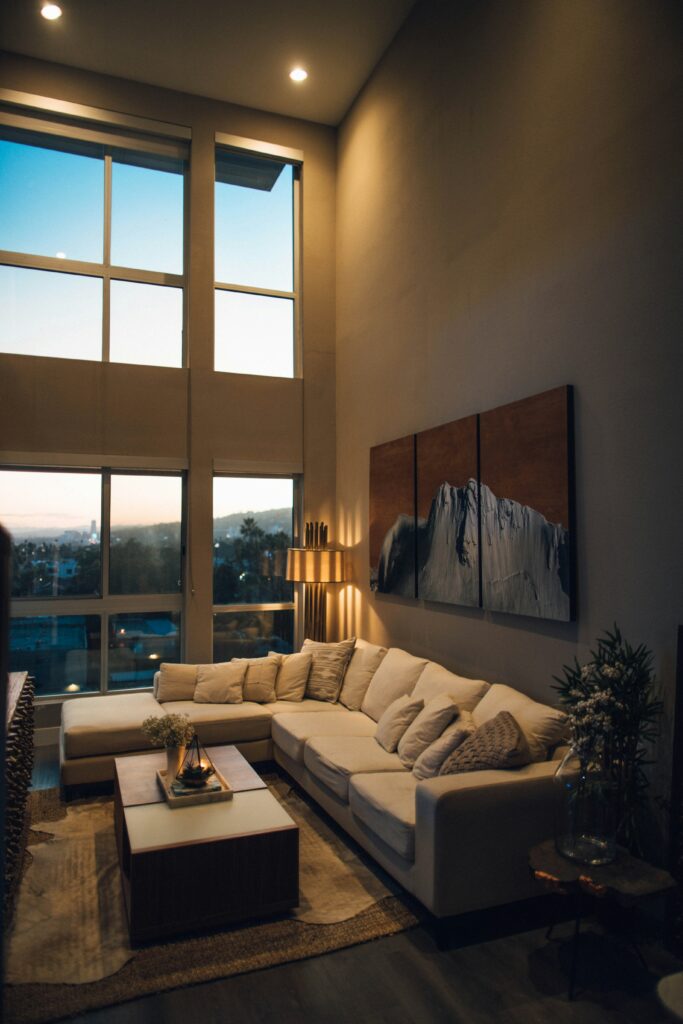 welcoming home with a soft light
